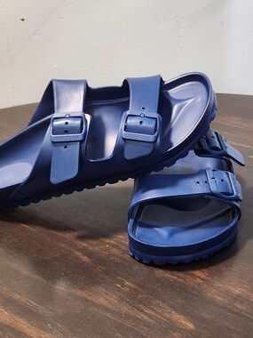Birkenstock Arizona EVA Sandals Men’s EU42 US 9-W 11 Navy Waterproof Slide NWOT